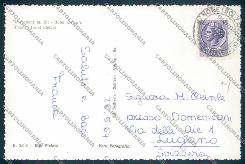 Bolzano Bressanone Foto cartolina ZT9328 – retro