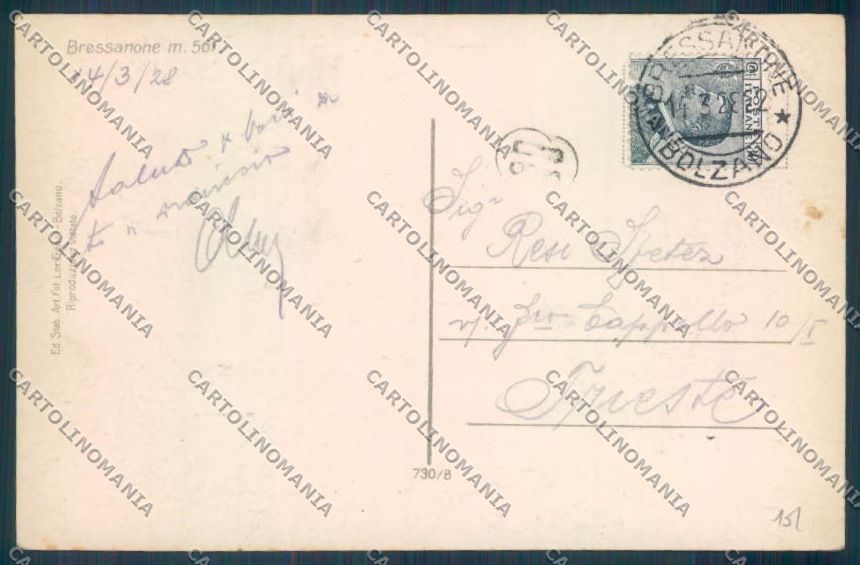 Bolzano Bressanone Foto cartolina ZT9350 – retro