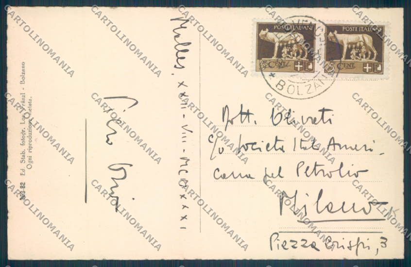 Bolzano Malles Venosta Burgusio cartolina ZT9437 – retro