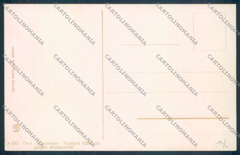 Bolzano Dobbiaco cartolina ZT9451 – retro