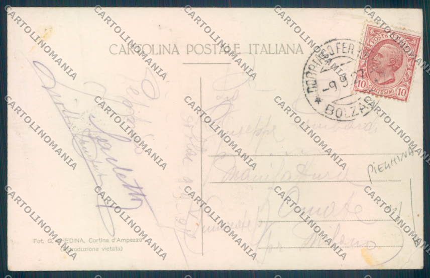 Bolzano Dobbiaco PIEGHINA Foto cartolina ZT9457 – retro