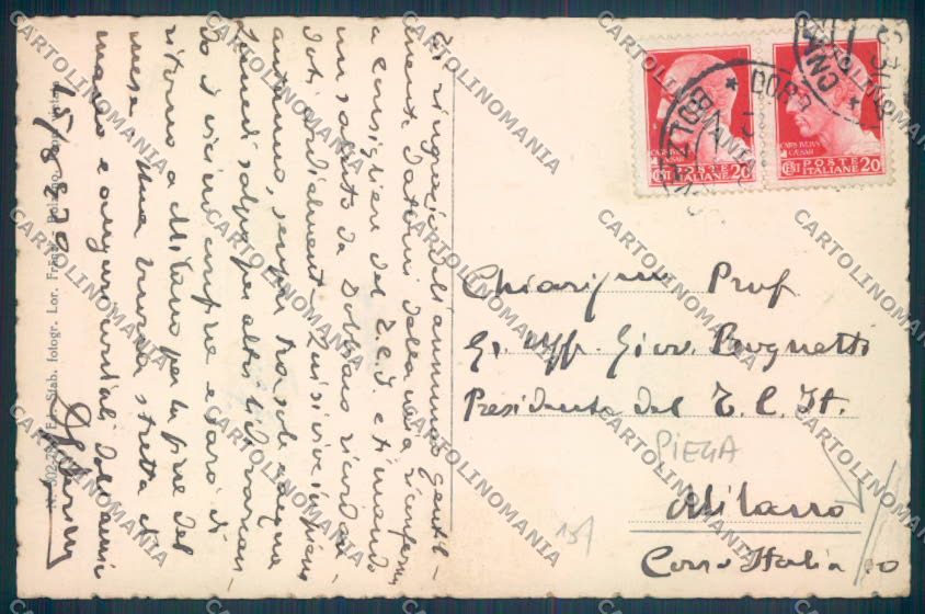 Bolzano Dobbiaco PIEGA cartolina ZT9462 – retro