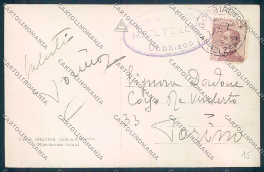 Bolzano Dobbiaco Foto cartolina ZT9467 – retro