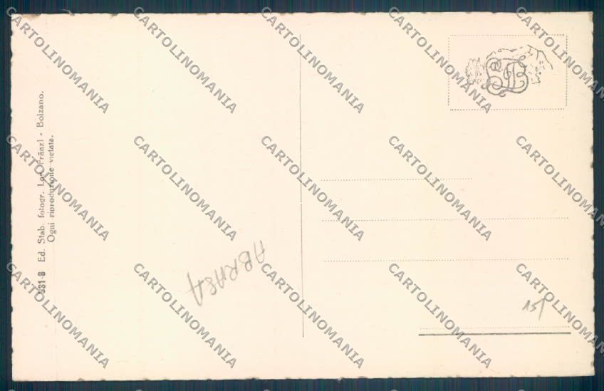Bolzano Vipiteno ABRASA cartolina ZT9528 – retro