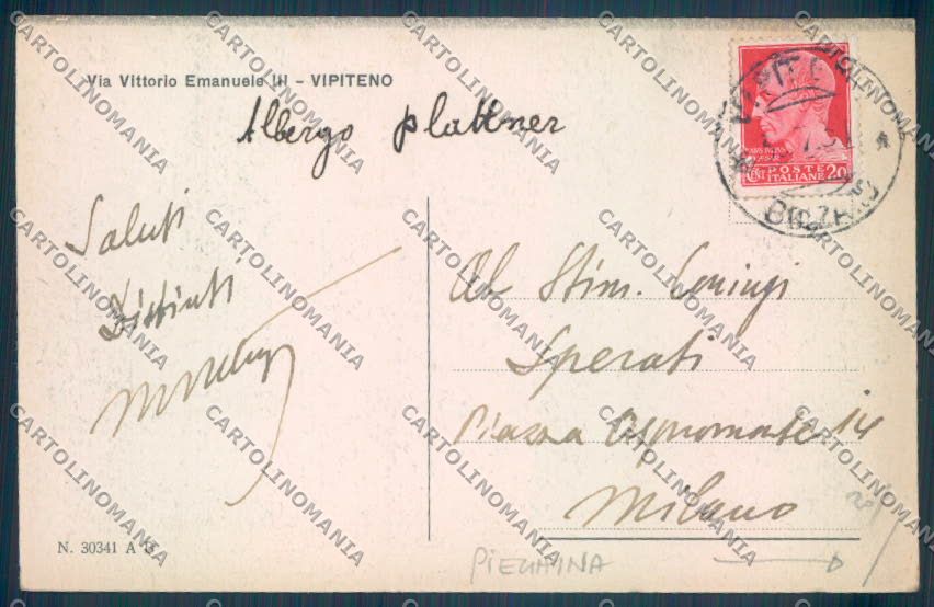 Bolzano Vipiteno PIEGHINA cartolina ZT9568 – retro