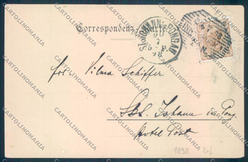 Bolzano Vipiteno 1898 ABRASA cartolina ZT9575 – retro