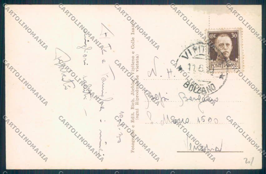 Bolzano Vipiteno Foto cartolina ZT9604 – retro