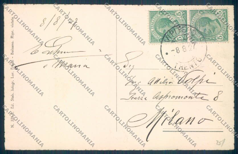 Bolzano Vipiteno cartolina ZT9606 – retro