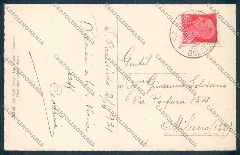 Bolzano San Candido cartolina ZT9624 – retro
