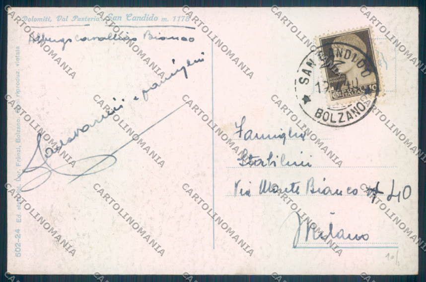 Bolzano San Candido cartolina ZT9626 – retro