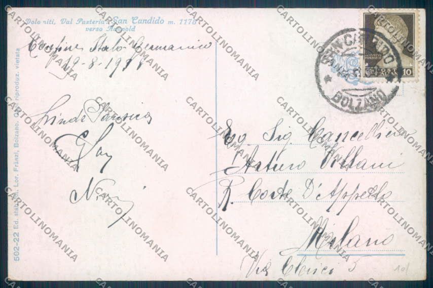 Bolzano San Candido cartolina ZT9627 – retro