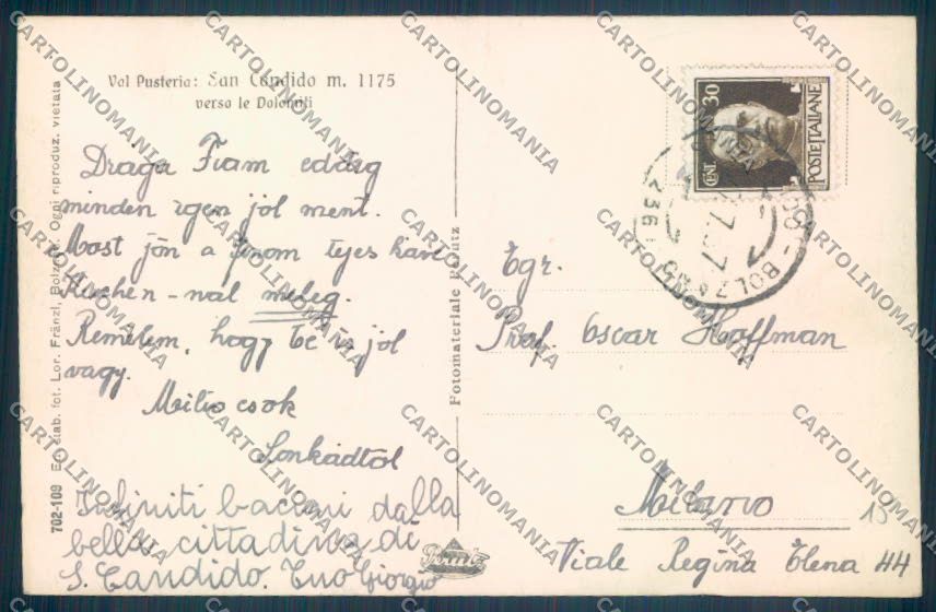 Bolzano San Candido Foto cartolina ZT9645 – retro