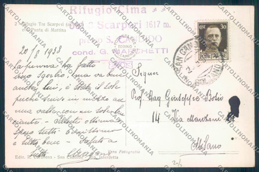 Bolzano San Candido Rifugio Foto cartolina ZT9651 – retro