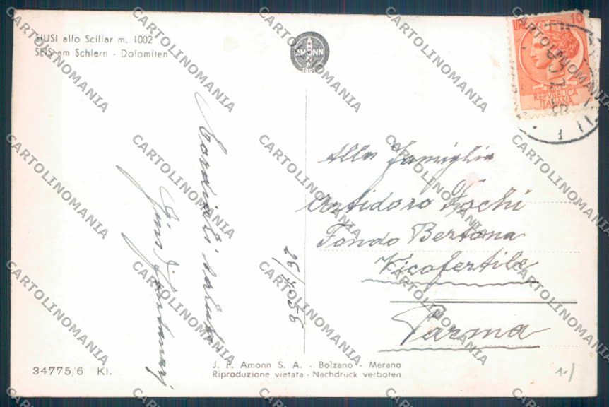 Bolzano Castelrotto Siusi Foto cartolina ZT9668 – retro
