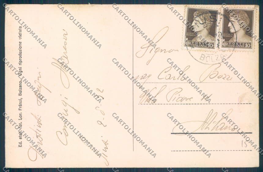 Bolzano Castelrotto Siusi cartolina ZT9678 – retro