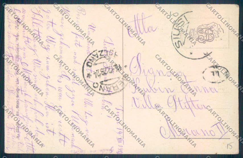 Bolzano Castelrotto Siusi cartolina ZT9679 – retro