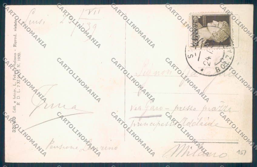 Bolzano Castelrotto Siusi cartolina ZT9688 – retro