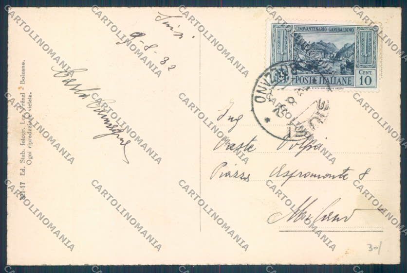 Bolzano Castelrotto Siusi Costumi cartolina ZT9722 – retro