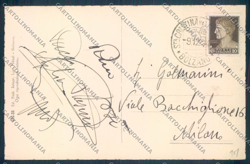Bolzano Santa Cristina Valgardena cartolina ZT9738 – retro
