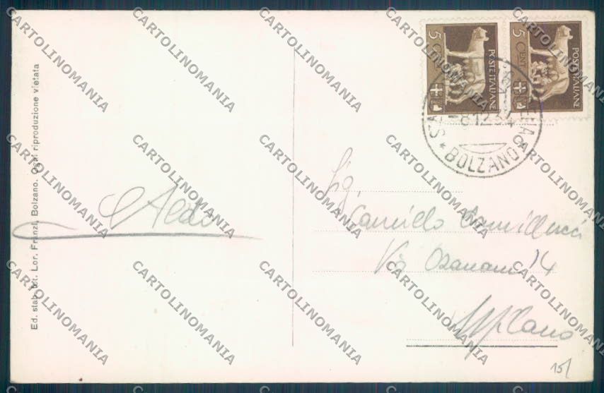Bolzano Santa Cristina Valgardena Foto cartolina ZT9742 – retro