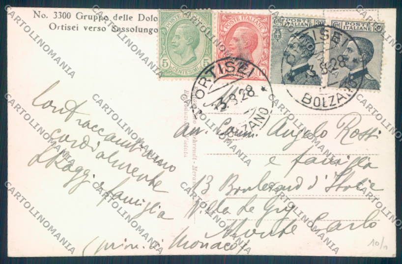 Bolzano Ortisei Foto cartolina ZT9762 – retro