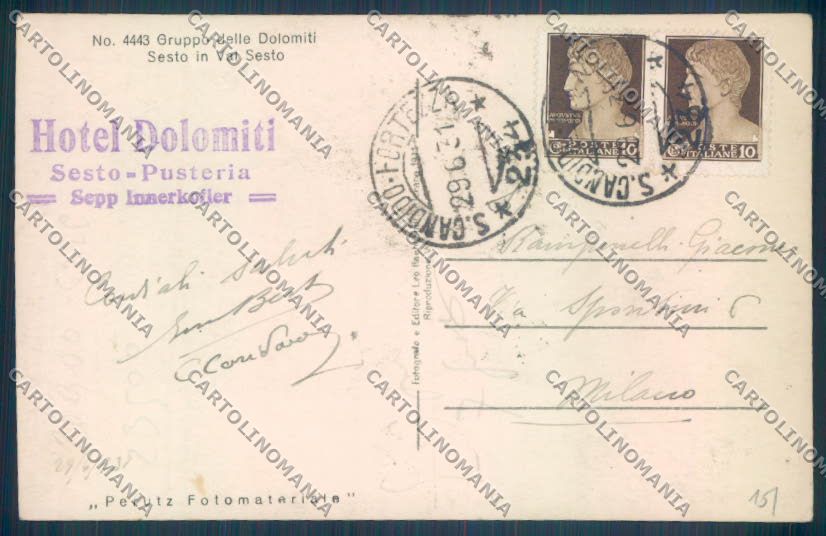 Bolzano Sesto Foto cartolina ZT9799 – retro