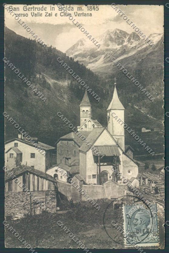 Bolzano Stelvio Solda Santa Gertrude cartolina ZT9812 – fronte