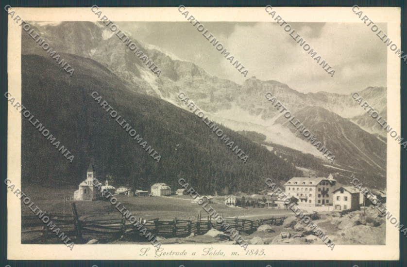 Bolzano Stelvio Solda Santa Gertrude cartolina ZT9814 – fronte