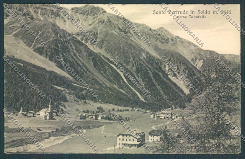 Bolzano Stelvio Solda Santa Gertrude cartolina ZT9816 – fronte