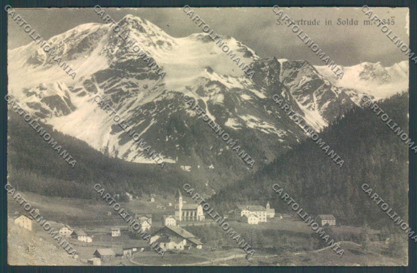 Bolzano Stelvio Solda Santa Gertrude cartolina ZT9817 – fronte