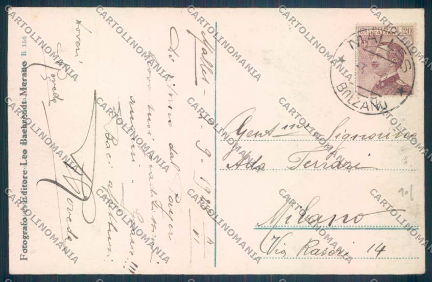 Bolzano Stelvio Solda Santa Gertrude cartolina ZT9821 – retro