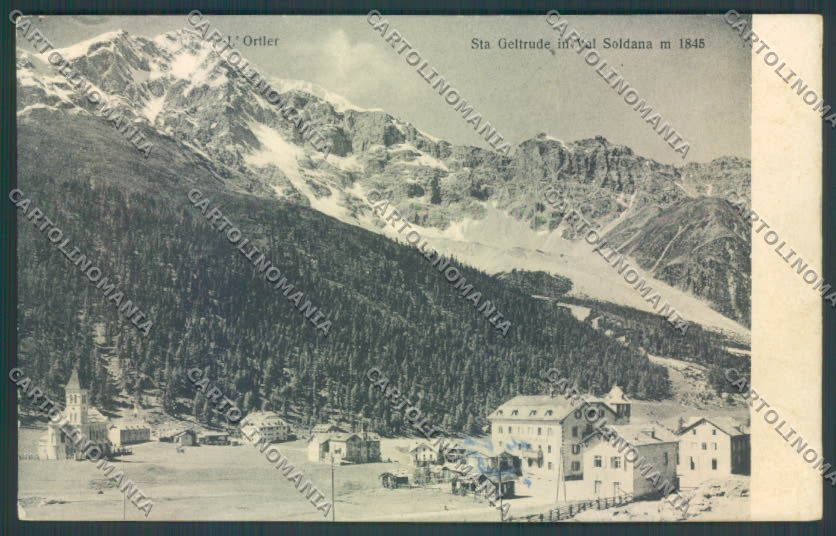 Bolzano Stelvio Solda Santa Gertrude cartolina ZT9822 – fronte
