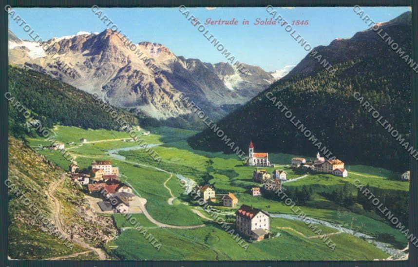 Bolzano Stelvio Solda Santa Gertrude cartolina ZT9828 – fronte