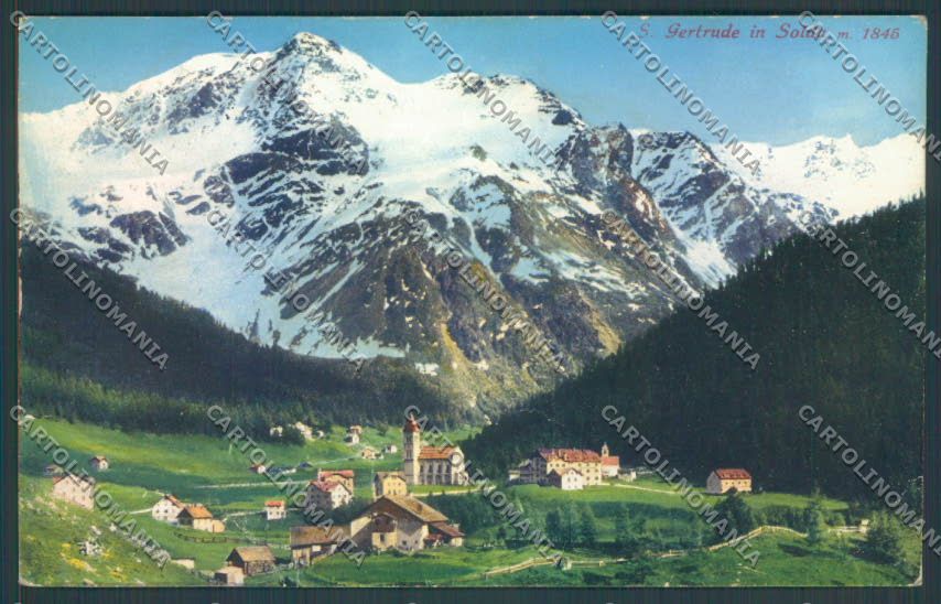 Bolzano Stelvio Solda Santa Gertrude cartolina ZT9831 – fronte