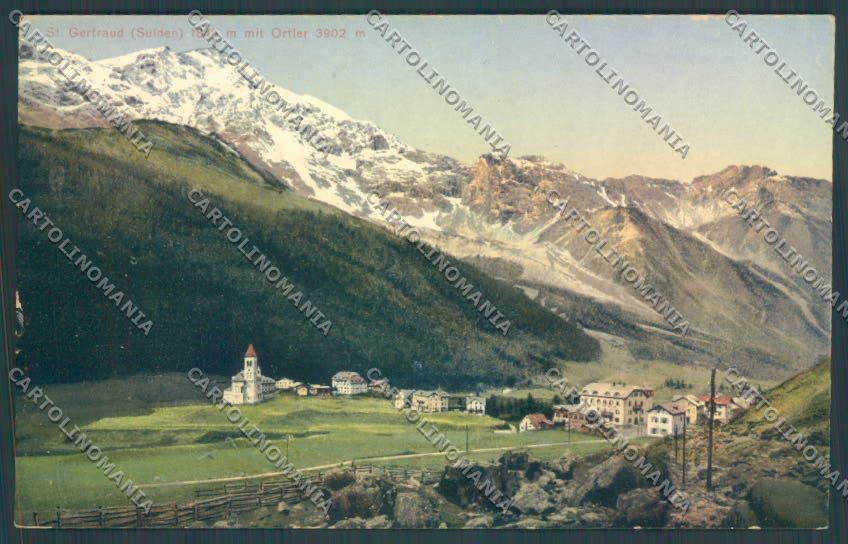 Bolzano Stelvio Solda Santa Gertrude cartolina ZT9832 – fronte