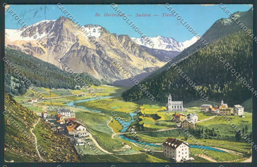 Bolzano Stelvio Solda Santa Gertrude cartolina ZT9834 – fronte