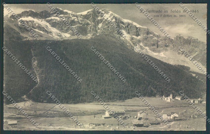 Bolzano Stelvio Solda Santa Gertrude cartolina ZT9836 – fronte