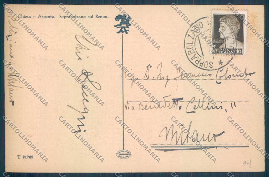 Bolzano Renon Soprabolzano cartolina ZT9840 – retro