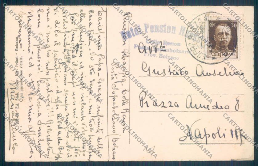 Bolzano Renon Soprabolzano cartolina ZT9853 – retro