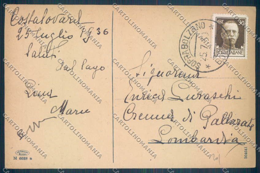 Bolzano Renon Soprabolzano Costalovara cartolina ZT9863 – retro