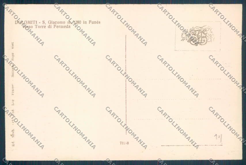 Bolzano Ortisei San Giacomo Foto cartolina ZT9871 – retro