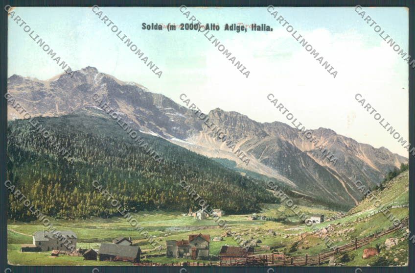 Bolzano Stelvio Solda Santa Gertrude cartolina ZT9914 – fronte