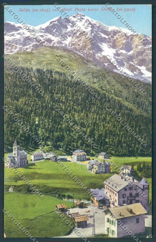 Bolzano Stelvio Solda Santa Gertrude cartolina ZT9922 – fronte
