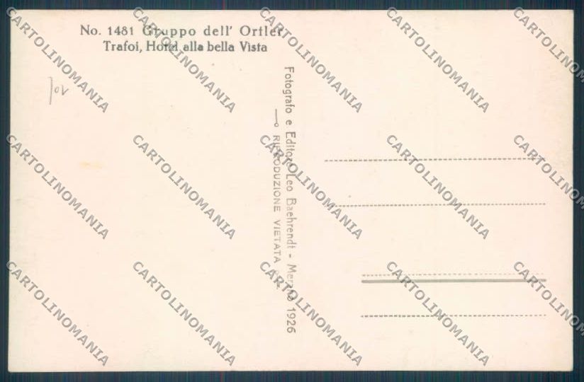 Bolzano Stelvio Trafoi Foto cartolina ZT9998 – retro